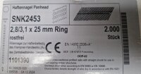 Streifen-Haftennagel 20&deg;  2,8x25 mm Ring Edelstahl...